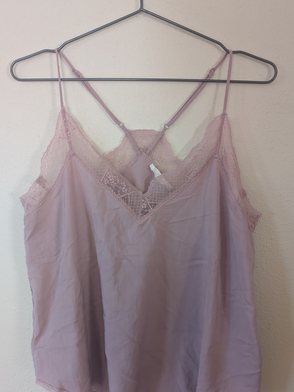 lovestitch Dusty Mauve Lace-Trim Camisole L
